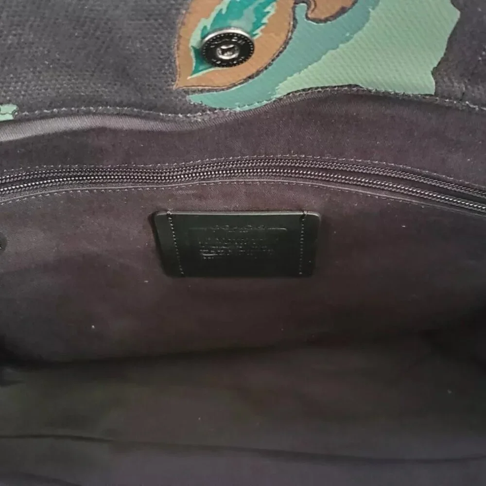 COACH LIMITED EDITION Field Tote 38 Leather Reinforced Bottom Gun Metal Accents